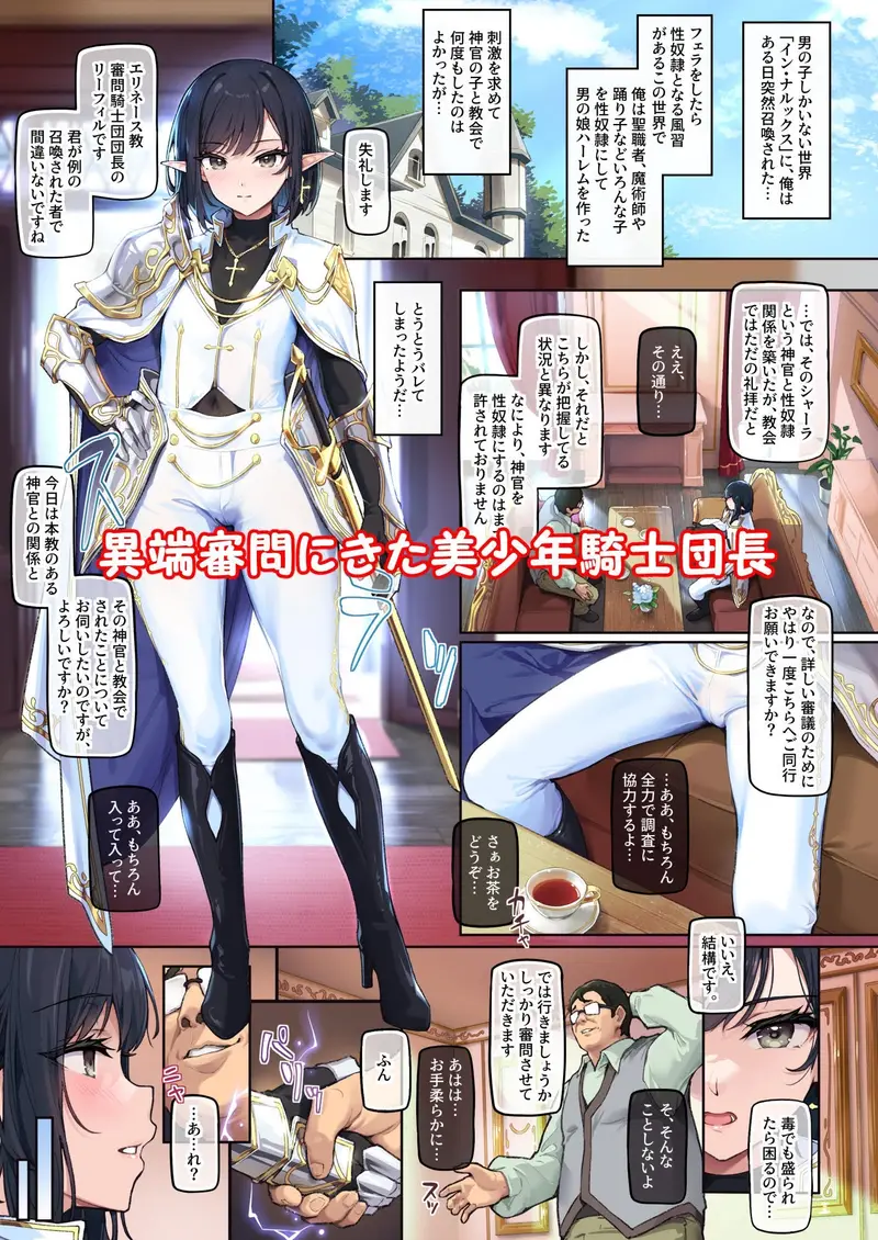 異世界オトコノコ昏睡調教~純潔な聖騎士♂の変態性癖を巨根で暴露してみたら~ サンプル画像 1枚目