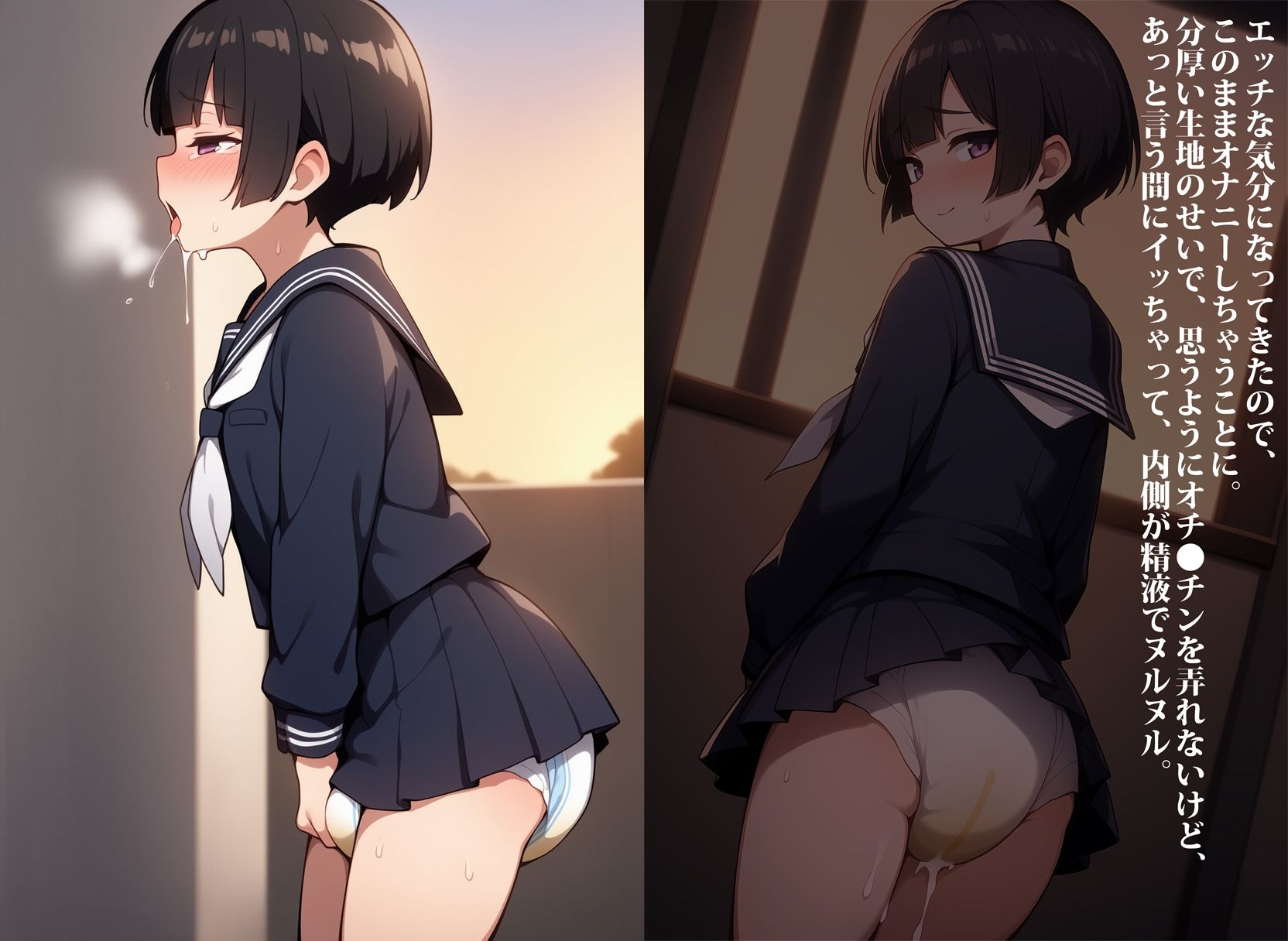 性癖ユガ芽 - 彼女のお下がり服でお漏らしプレイして男の娘調教させられるボク (5)
